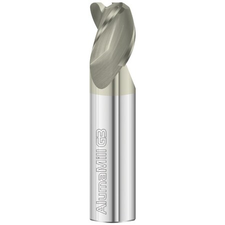 Fullerton Tool 3-Flute - 37.5Deg Helix - 3833 AlumaMill G3 HP End Mills, FC5, RH Spiral, Corner Radius, Stub, 1/2 27470